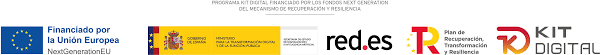 Logotipos del programa Kit Digital financiado por los fondos Next Generation EU
